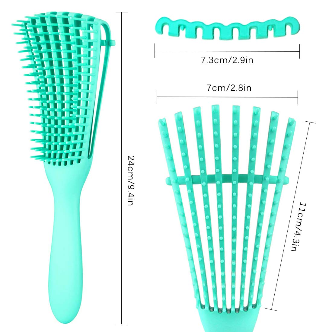 3 Pack Hair Detangler Brush for Afro America/African Textured 3a to 4c Kinky Wavy/Curly/Coily/Wet/Dry/Oil/Thick/Long Hair, Detangling Brush