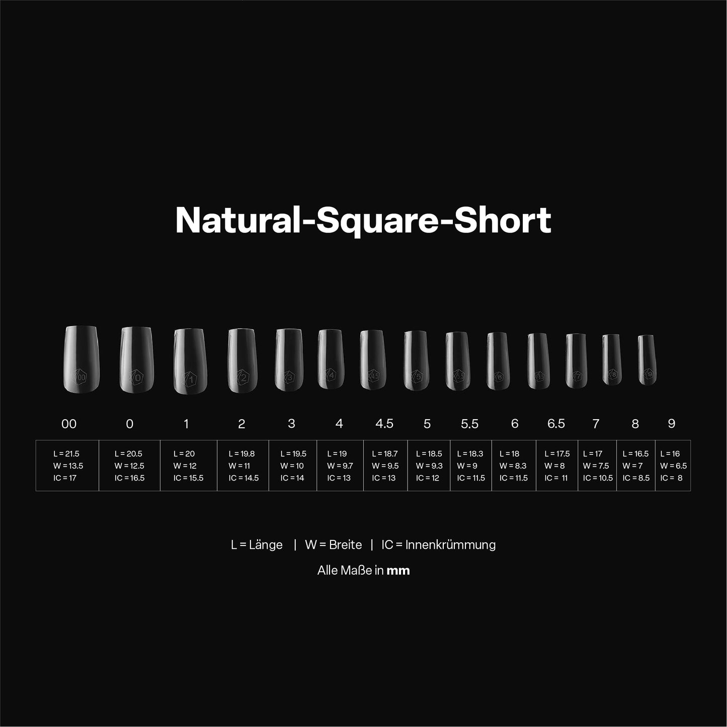 Aprés Gel-X® Square Box of Nail Tips | 280 Gel-X Tips, Soft Tips, 14 Sizes 00-9 | Half-sizes Included (Natural Square Short, 280 Count) Beauty & Personal Care APRÉS