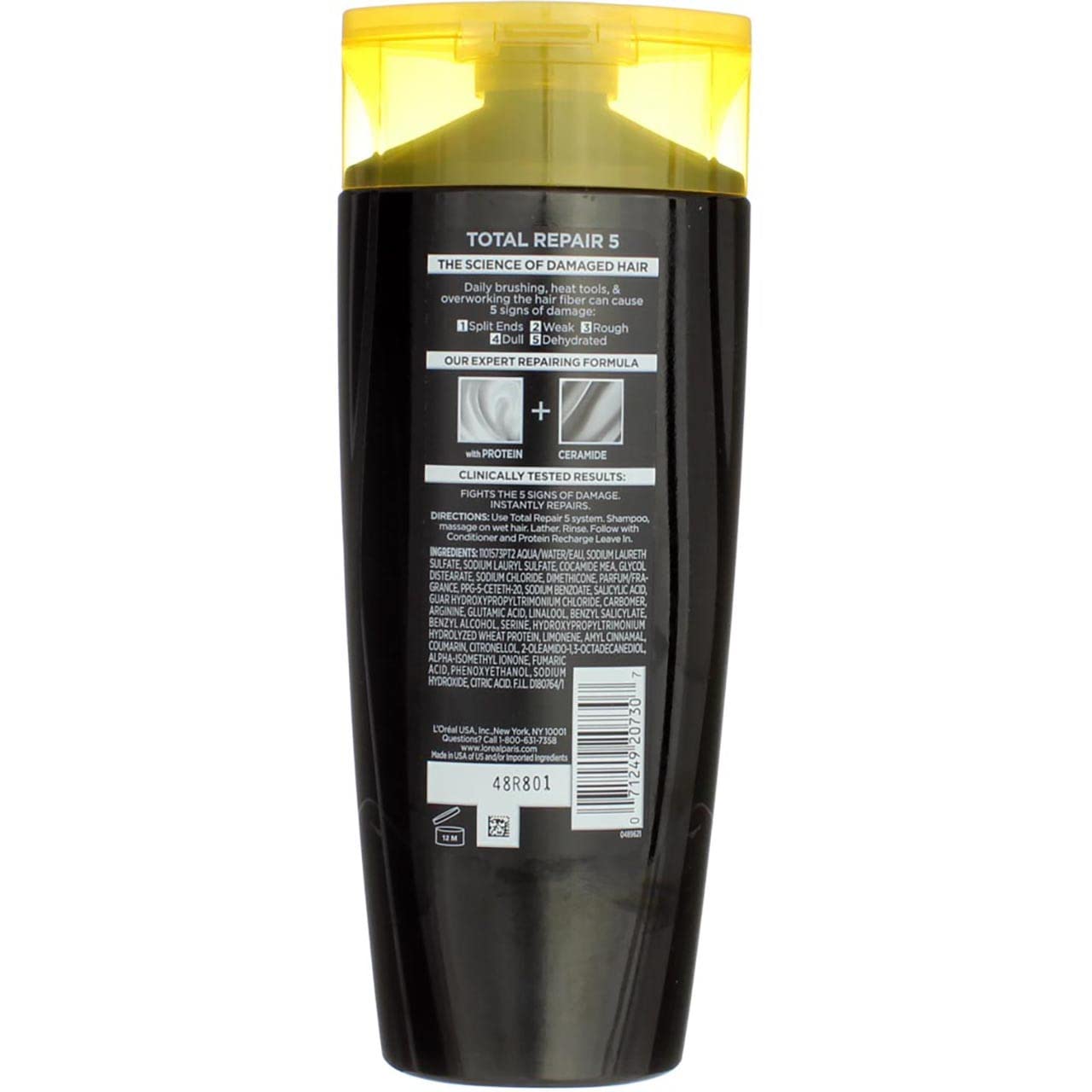 L'Oreal Paris Elvive Total Repair 5 Repairing Shampoo, 12.6 fl oz (4 pack) (Bundle)