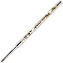 PANA Kolinsky 3D Acrylic Nail Brushes with Liquid Glitter Handle - For Professional Acrylic Powder Liquid Manicure Pedicure (Gold Color, Size #5) Beauty & Personal Care PANA