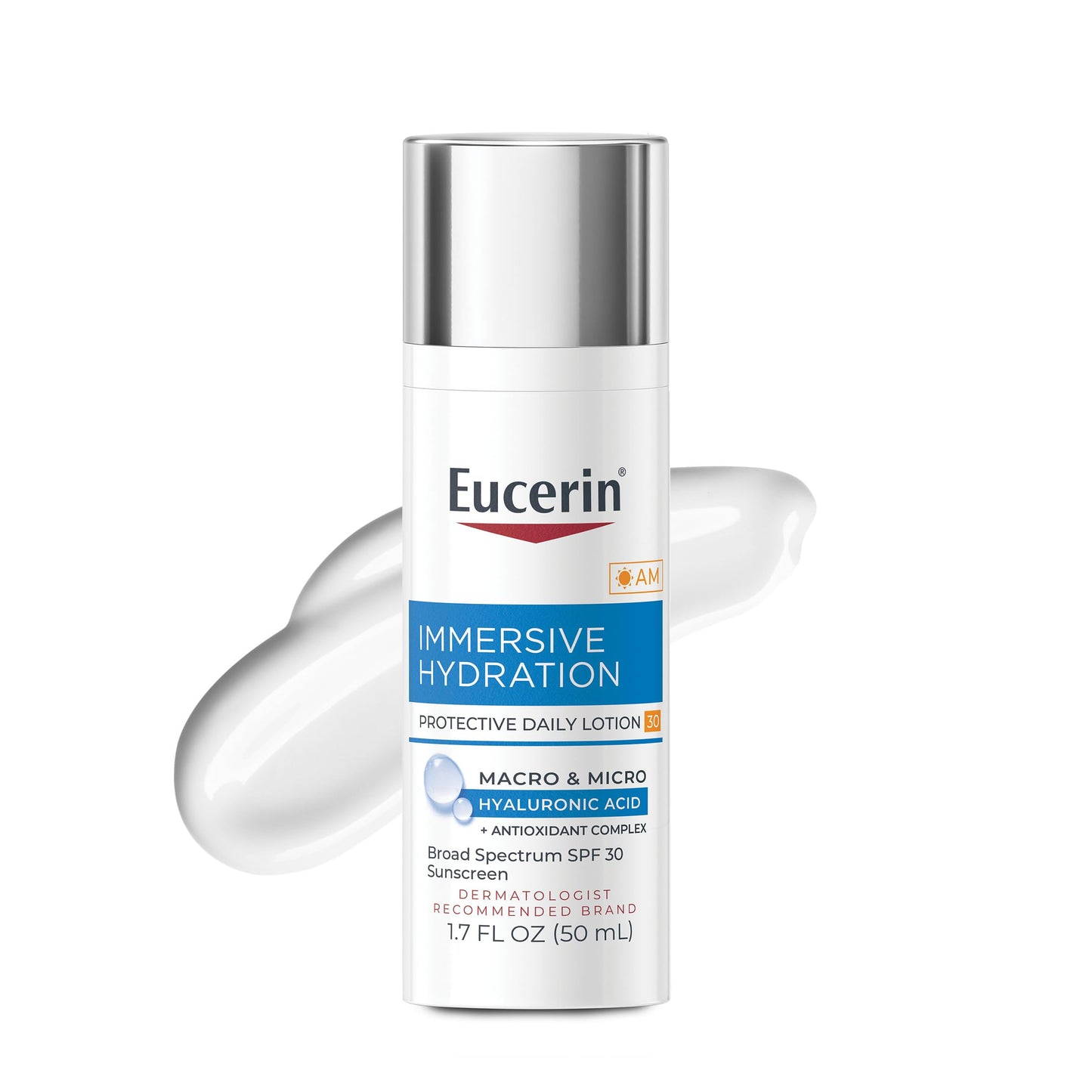 Eucerin Immersive Hydration Daily Face Lotion Broad Spectrum SPF 30 Sunscreen with Hyaluronic Acid, Lightweight Face Moisturizer Reduces Look Beauty and Personal Care Eucerin Default Title