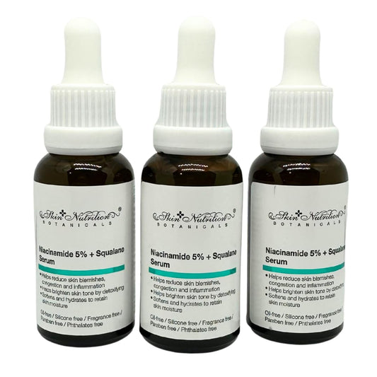 HEB skin nutrition niacinamide 5%+squalene Serum 1oz(pack of 3) Beauty & Personal Care HEB