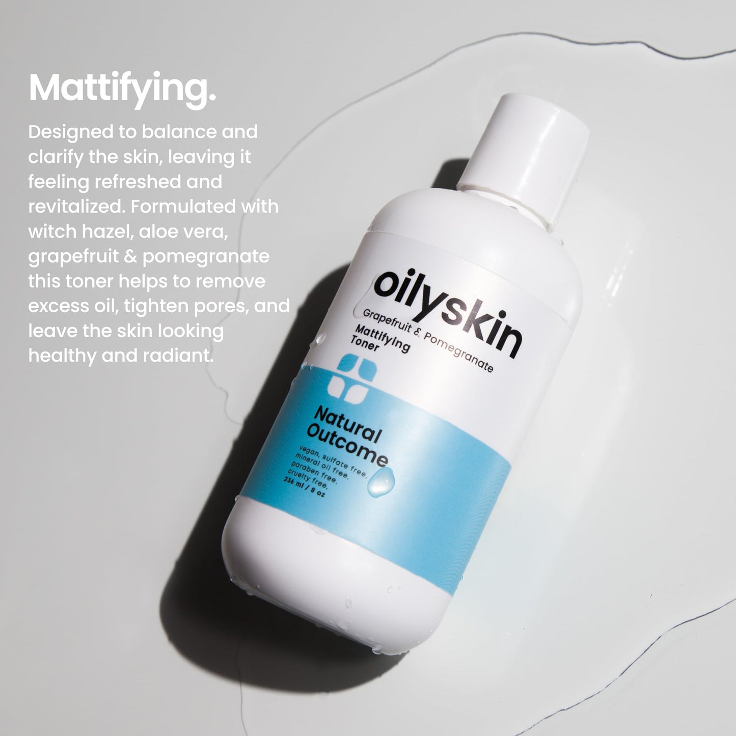 Natural Outcome Oily Skin Face Toner | Purifying Astringent Facial Toner | Naturally Keeps Skin Matte & Shine Free | Minimizes Appearance of Pores