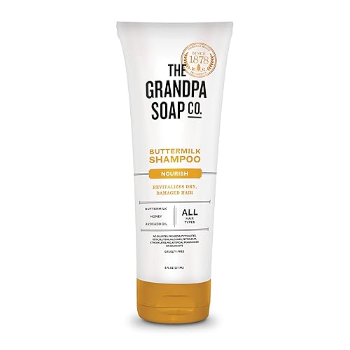 The Grandpa Soap Company Buttermilk Shampoo - Nourishing Formula to Help Revitalize Dry and Damaged Hair, With Honey & Avocado Oil, Vegan, Sulfates