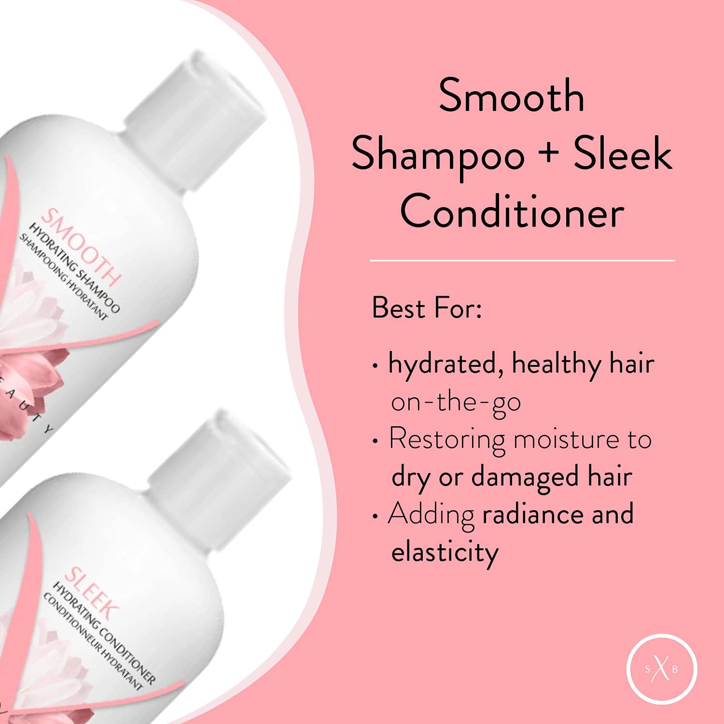 Strength x Beauty - 2 pc. Discovery Set: Smooth | Sleek Shampoo and Conditioner 3.4 oz. Try-Me | Travel Size