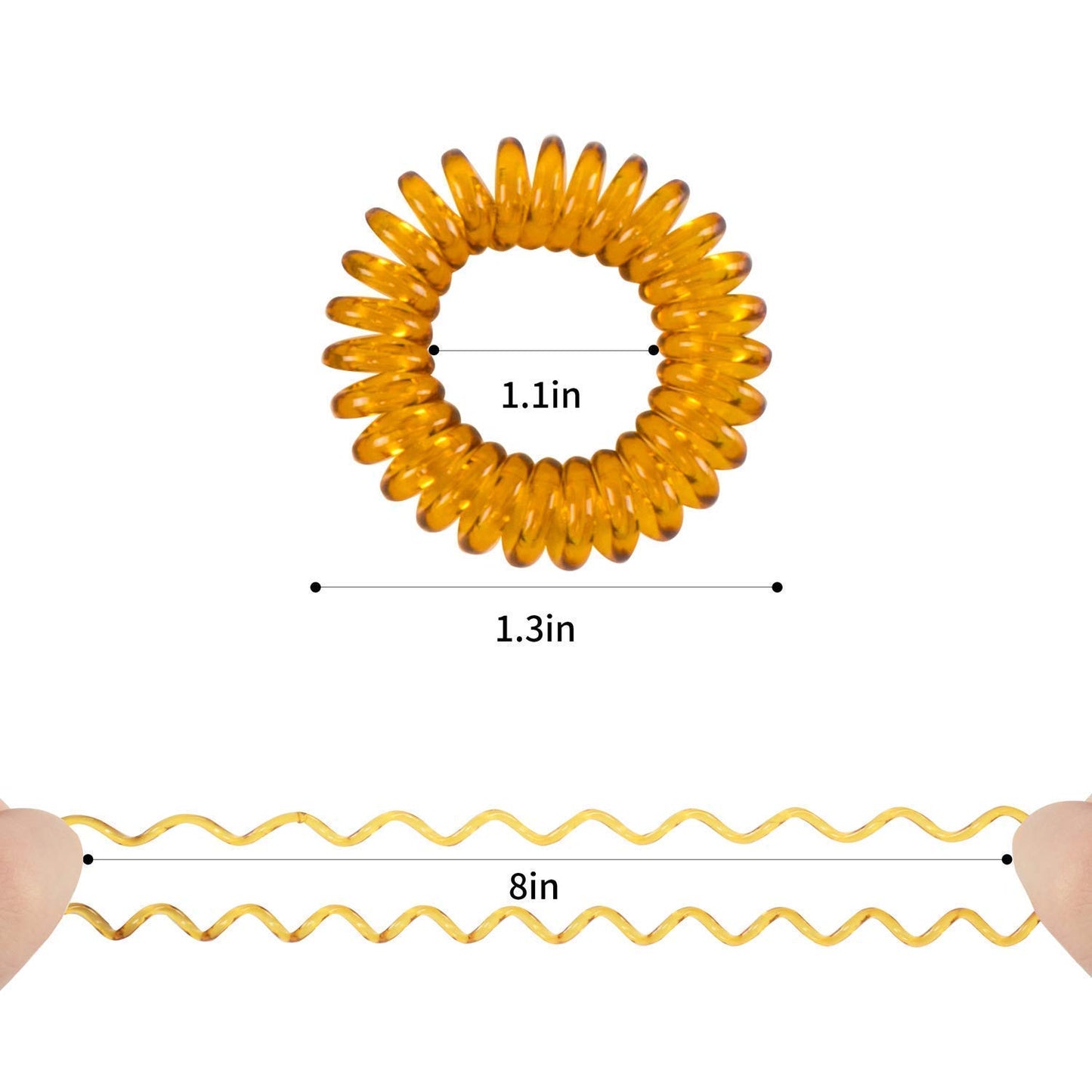 79STYLE 50pcs Spiral Hair Ties For Women Coil Hair Bands Coil Scrunchies Ponytail Holder Plastic Phone Cord Hair Coils For Thin Hiar No Damage