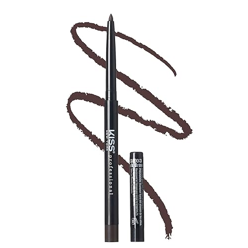 KISS NEW YORK Pro Intense Gel Eyeliner with Built-in Sharpener, Waterproof, Smudge-proof, Long Lasting Gel Eyeliner Pencil (Dark Brown)