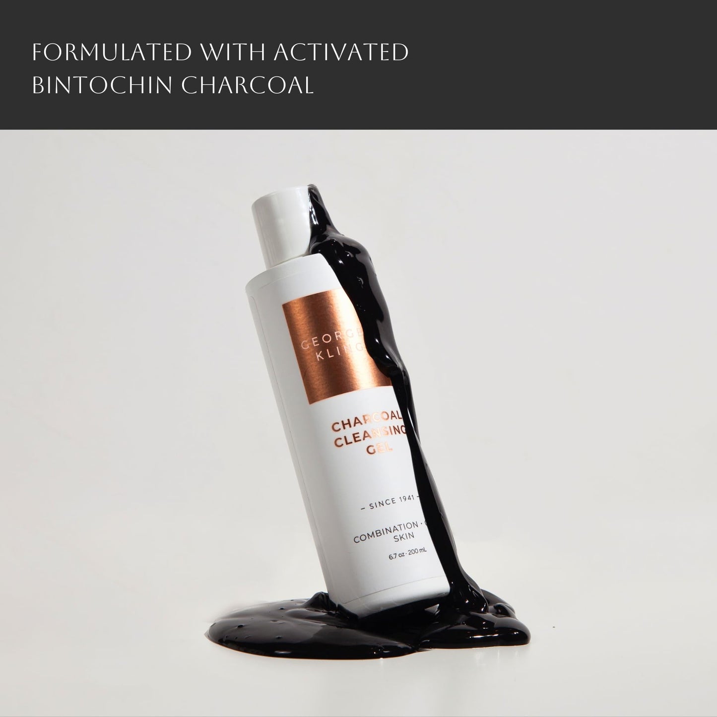 Georgette Klinger Charcoal Cleansing Gel - Gentle Foaming Face Wash: Deep Cleansing, Tightens Pore, Draws Out Dirt & Oil, Oil-Control, Energizing