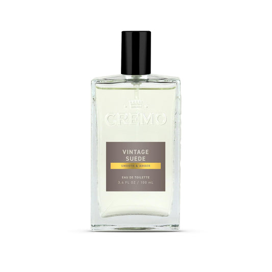 Cremo Cologne For Men - Vintage Suede Mens Cologne Spray, A Combination of White Moss, Rich Amber, and Smooth Suede, Multi-Layered Signature Men's