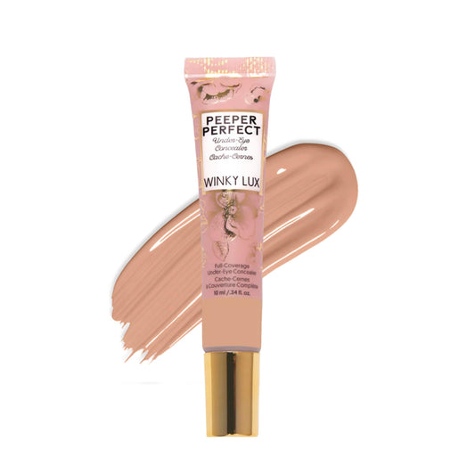 Winky Lux Peeper Perfect Under Eye Concealer, Makeup & Eye Brightener, Full Coverage Concealer for Dark Circles, Color Corrector & Eye Primer