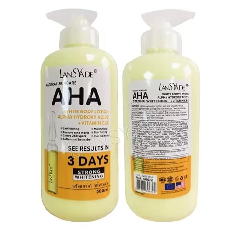 LanSYade AHA Body Lotion with Vitamin C&E, 500ml