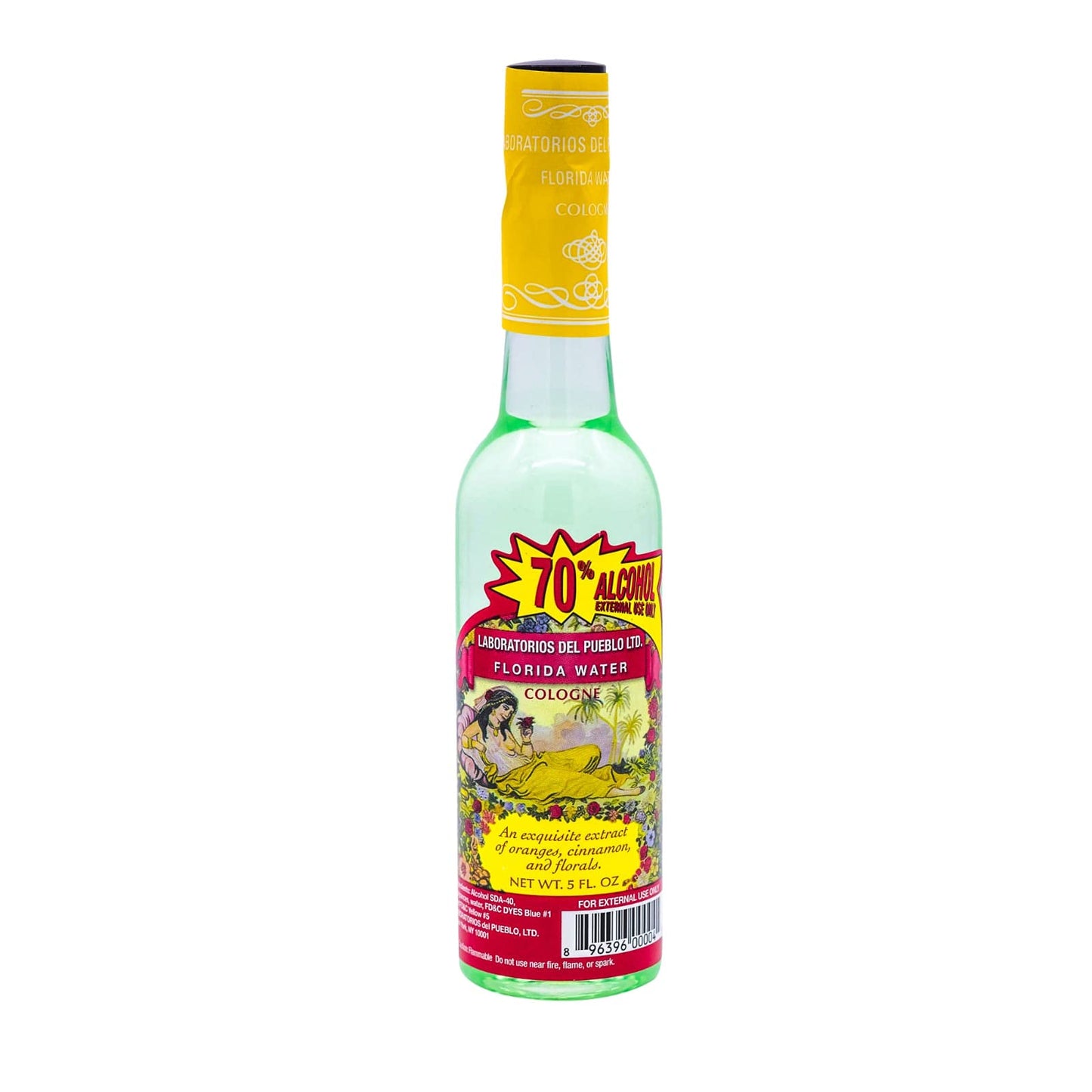 Laboratorios Del Pueblo Florida Water Cologne Original 5.0 Oz - One (1) Plastic Bottle