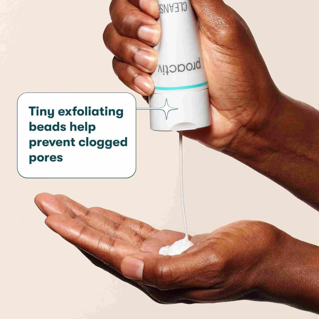 Proactiv Acne Cleanser - Benzoyl Peroxide Face Wash and Acne Treatment - Daily Facial Cleanser and Hyularonic Acid Moisturizer with Exfoliating Beads Beauty and Personal Care Proactiv