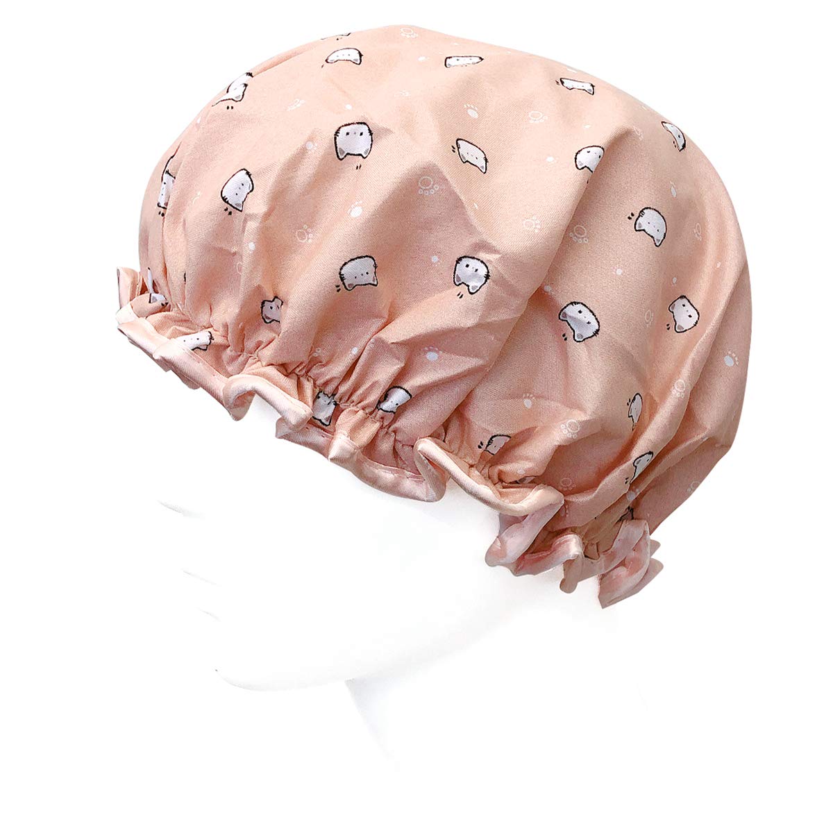allydrew Reusable Women's Waterproof Shower Caps for Long Hair, Kitties