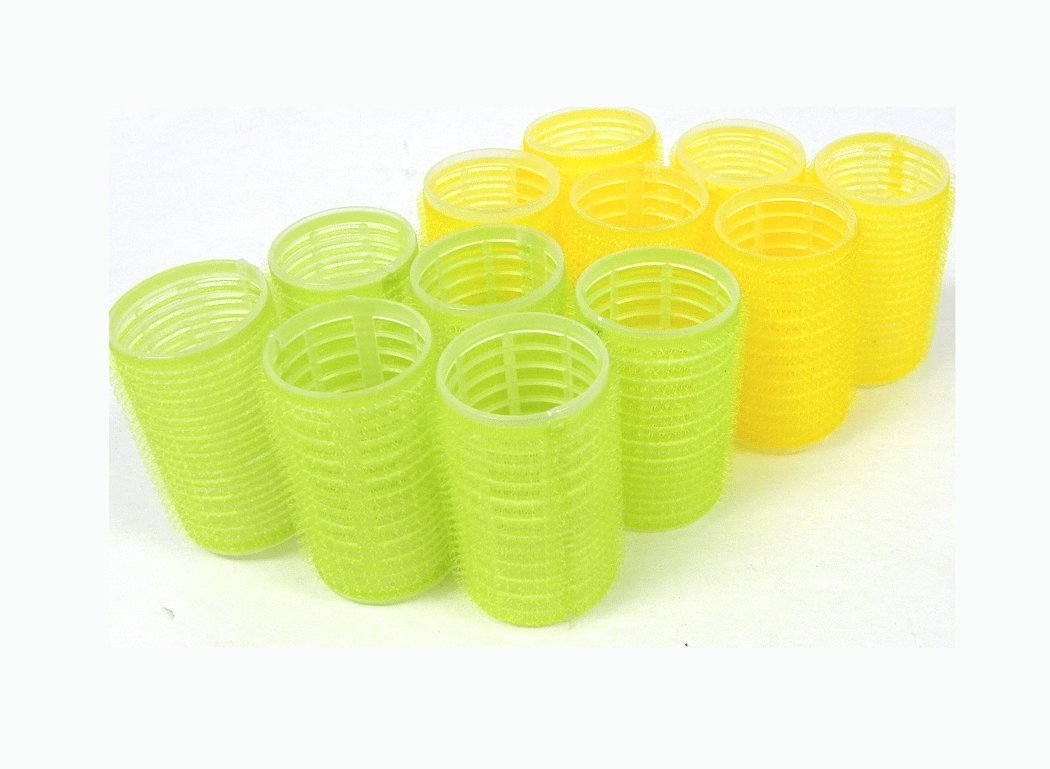 Large Self-Grip Hair Roller Assorted Colors (Pink, Yellow, Blue, Green) (Large)