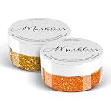 MARBLERS Twinkle Face & Body Glitter Duo [Honey Gold & Rainbow Orange] 0.36oz (10g) | Non-Toxic | Cruelty-Free | Eyeshadow, Nail Polish, Nail Art |