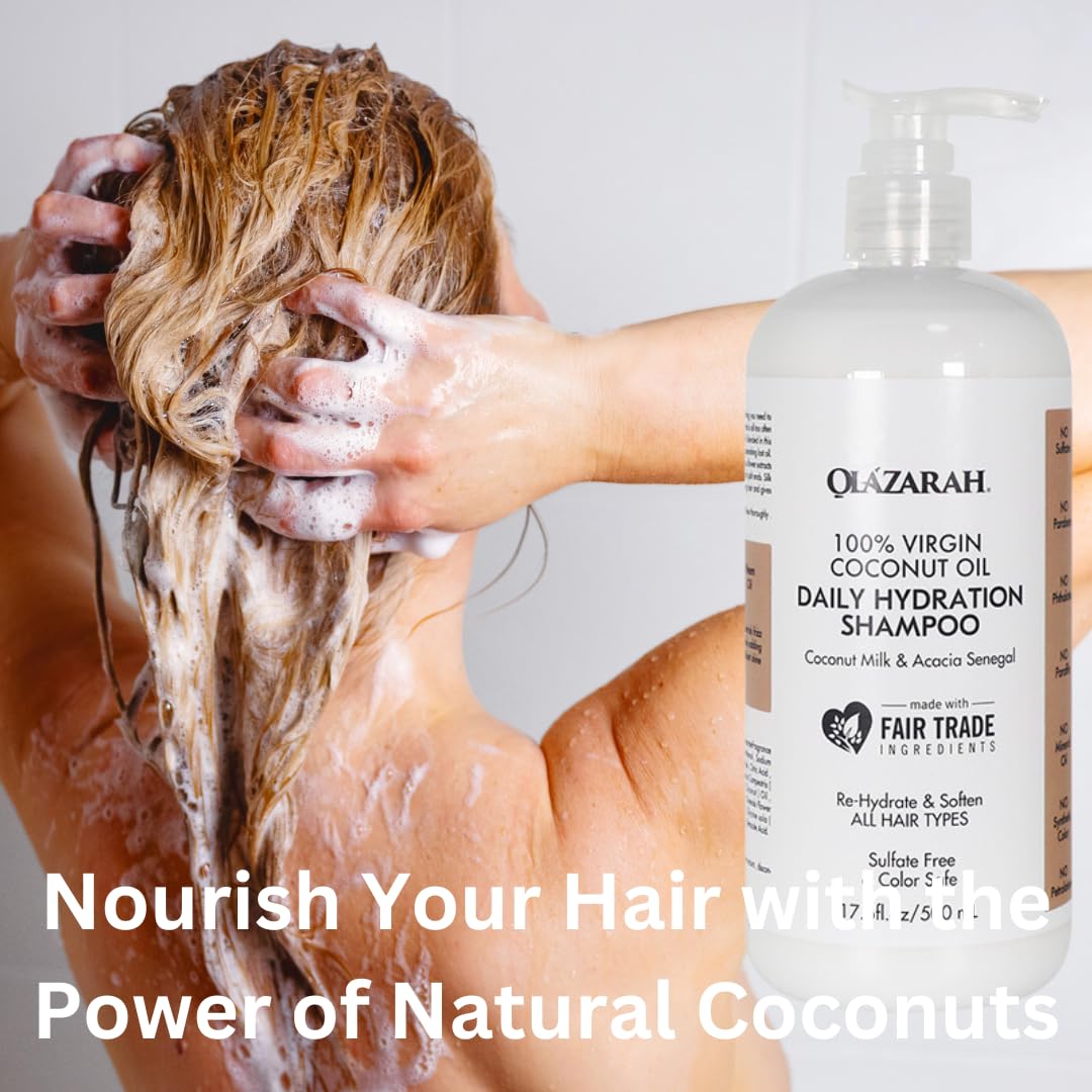 Coconut Revitalize and Nourish Hair Care Set - Coconut Milk/Oil Infused Ultimate Hydration Bundle (Shampoo, Conditioner, Leave-In Conditioner