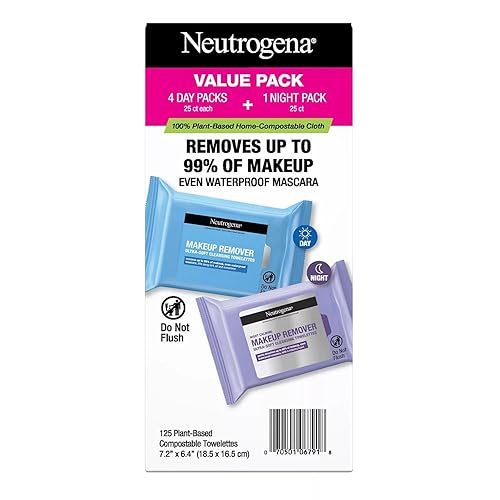 Neutrogena Makeup Remover & Night Calming Cleansing Towelettes (125 Count)