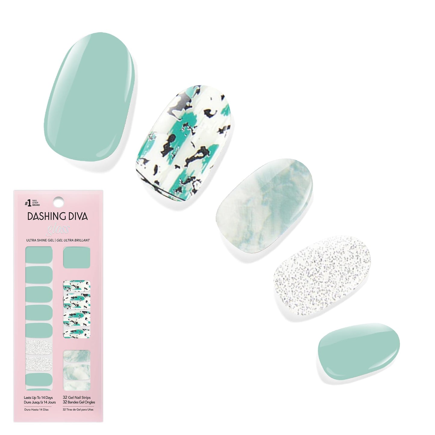 Dashing Diva Gloss Nail Strips - Desert Quartz - UV Free, Chip Resistant, Long Lasting Gel Stickers - Contains 32 Wraps, 1 Prep Pad, 1 File Beauty & Personal Care Dashing Diva