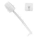 Mczxon Bath Body Back Shower Brush with Curved Long Handle for Exfoliating Skin Improve Blood Circulation, Clear Back Scrubber Bath Wet or Dry