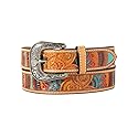 ARIAT Women's Western Paisley Handtooled Belt, Multicolored, Large