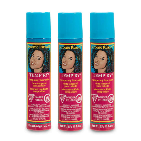 Jerome Russell Temp'Ry Spray-On Blue-Black Hair Color, 2.2Oz X 3 Pack Beauty & Personal Care Jerome Russell