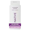 Native Lavender & Rose Scent 24-Hr Refreshing Clean Body Wash for Women & Men, for All Skin Types Incl. Sensitive, Leaves Skin Feeling Clean & Soft