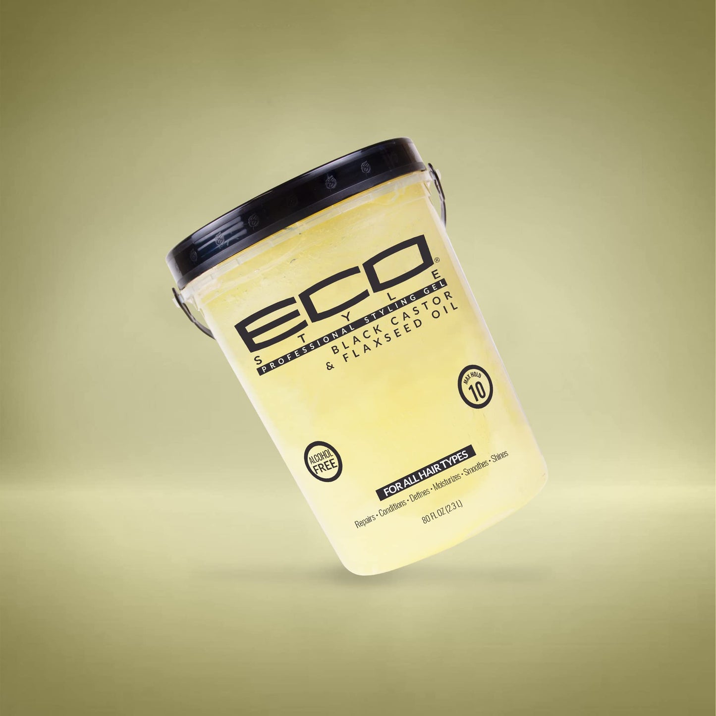 Eco Style Black Castor and Flaxseed Oil Styling Gel - Helps Nourish and Repair Damaged Hair - Promotes Healthy Scalp - Provides Superior
