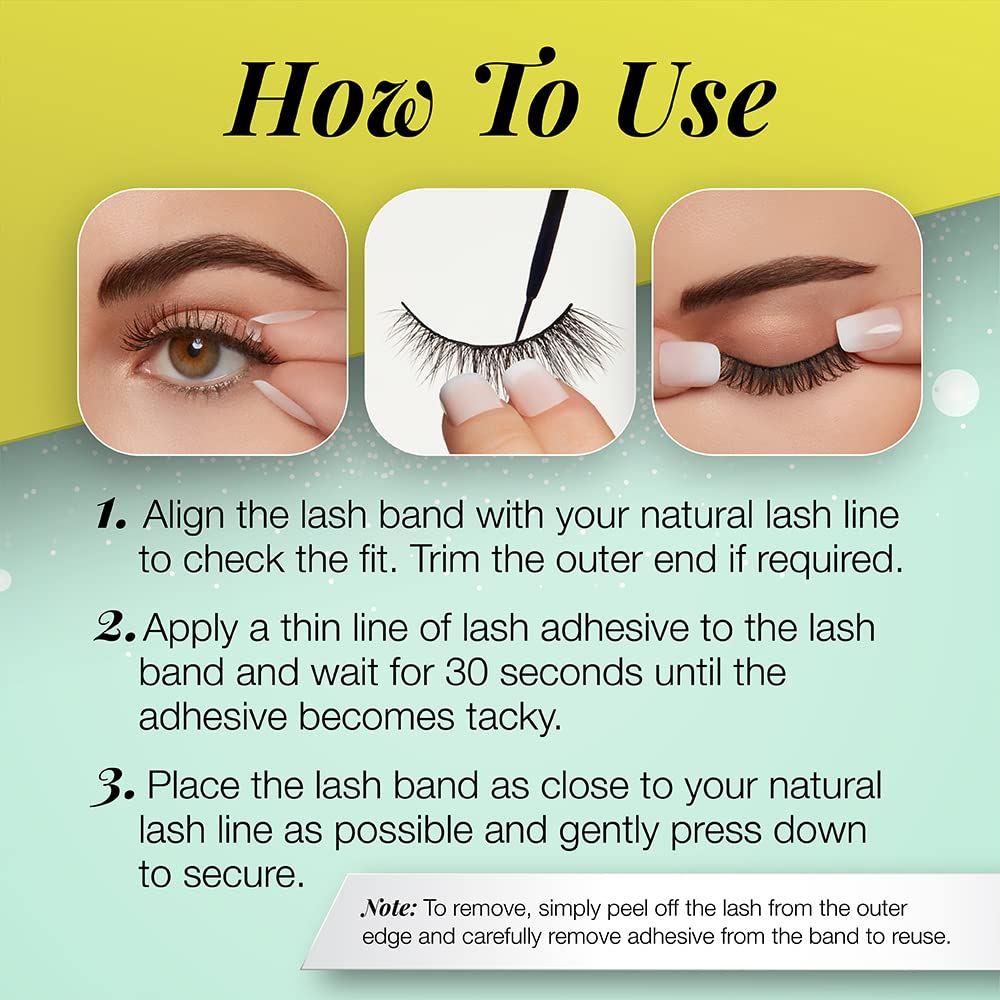 Ardell Active Lashes Speedy - Long-Lasting False Eyelashes, Sweat-Resistant, Natural Look Lashes for Active Wear