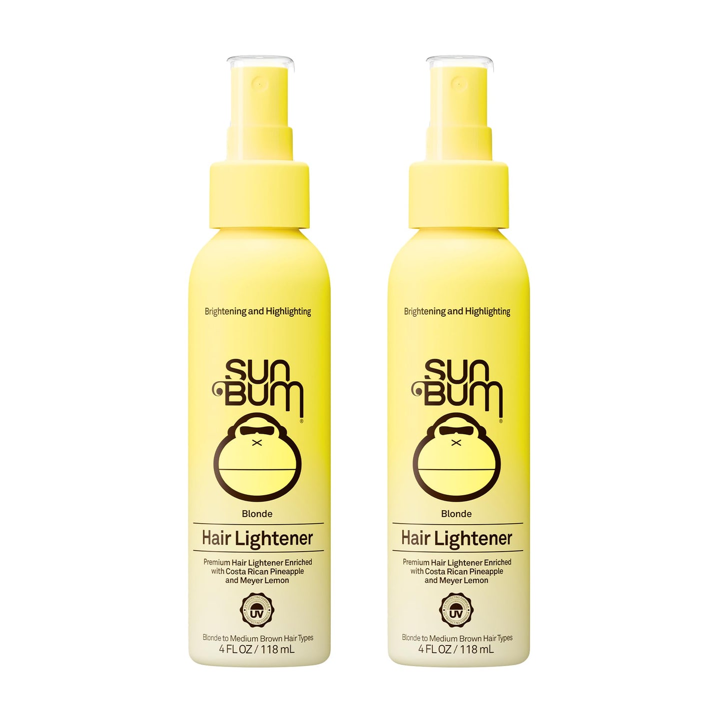 Sun Bum Blonde Hair Lightener - Vegan, Paraben, Gluten and Cruelty-Free Color Enhancing Brightener for Blondes, 2 Pack