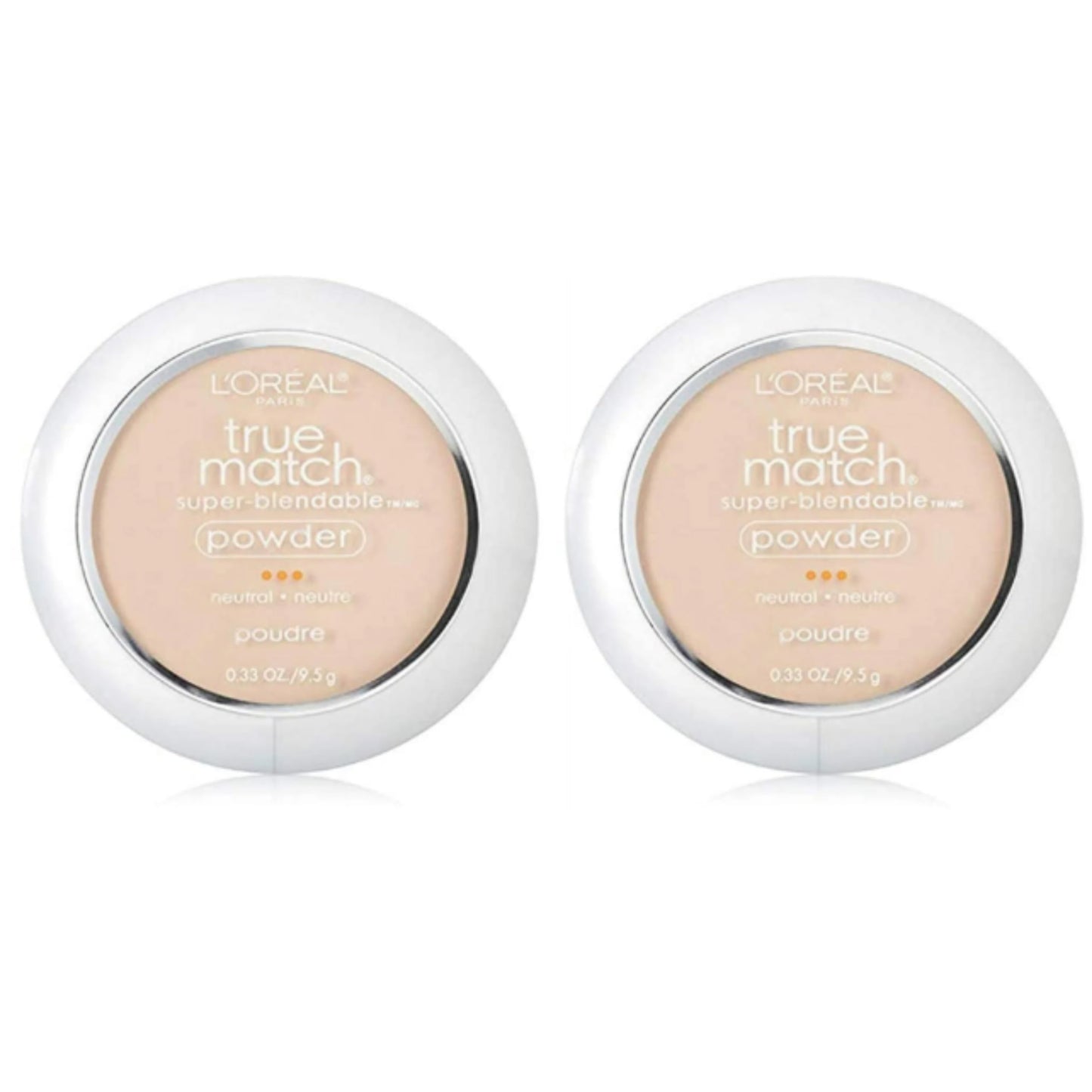 L'Oreal True Match Powder, Soft Ivory [N1], 0.33 oz (Pack of 2)