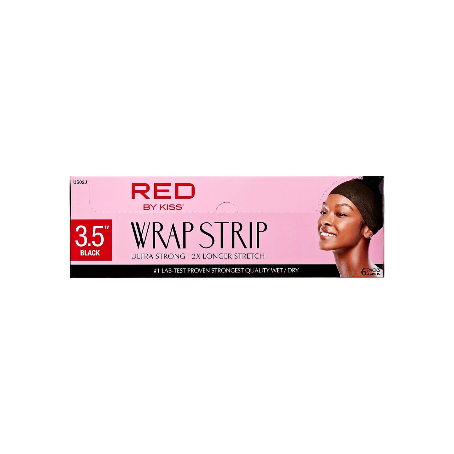 Red by Kiss Hair Wrapping Strip, Ultra Strong 2X Longer Stretch, 40 Strips, Suitable for Wet/Dry Hair, White, Styling Paper for Sleek Hairstyles