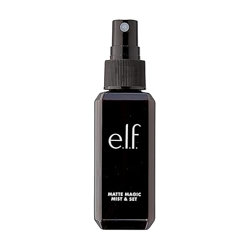 e.l.f., Matte Magic Mist & Set - Small, Lightweight, Long Lasting, Mattifying, Revitalizes, Controls Shine, Refreshes, Hydrates, All-Day Wear, 2.0 Fl
