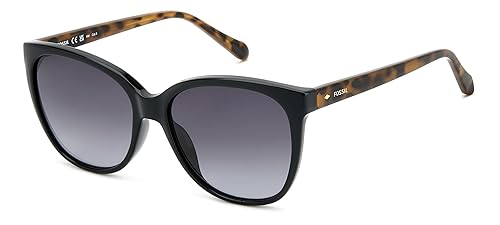 Fossil Women's FOS 3147/G/S Square Sunglasses, Black, 56MM