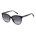 Fossil Women's FOS 3147/G/S Square Sunglasses, Black, 56MM