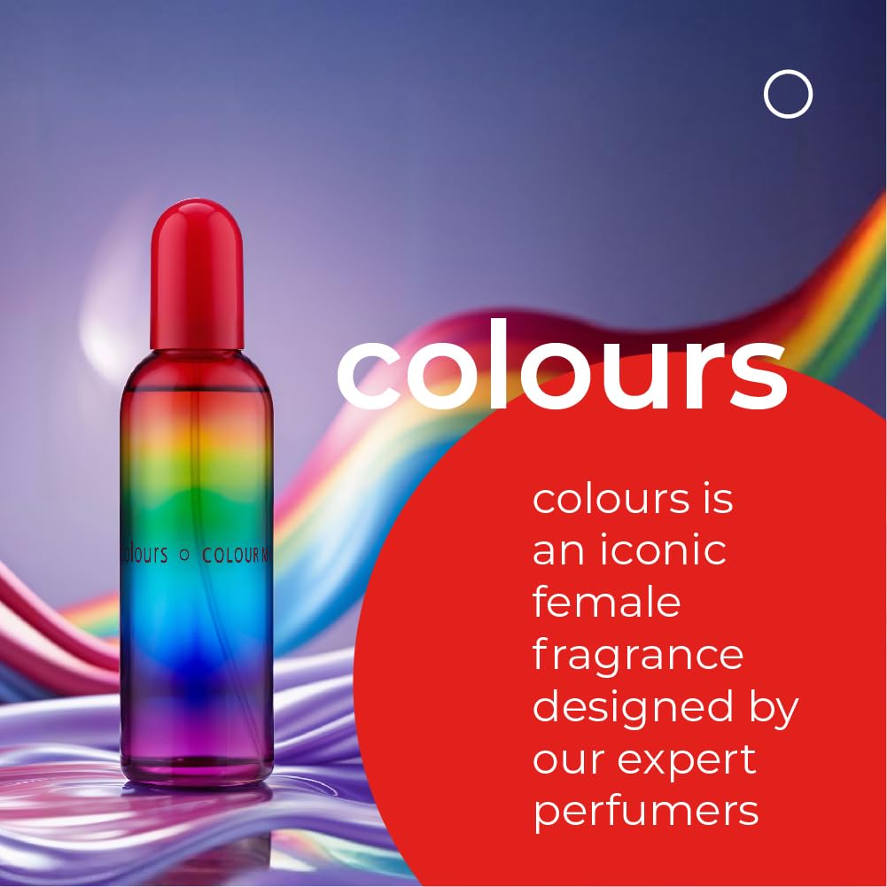 COLOUR ME Milton-Lloyd Colours - Eau de Parfum for Women - Rose, Vanilla Perfume for Women - Floral, Chypre Fragrances - Long Lasting Perfume - 3.4 oz