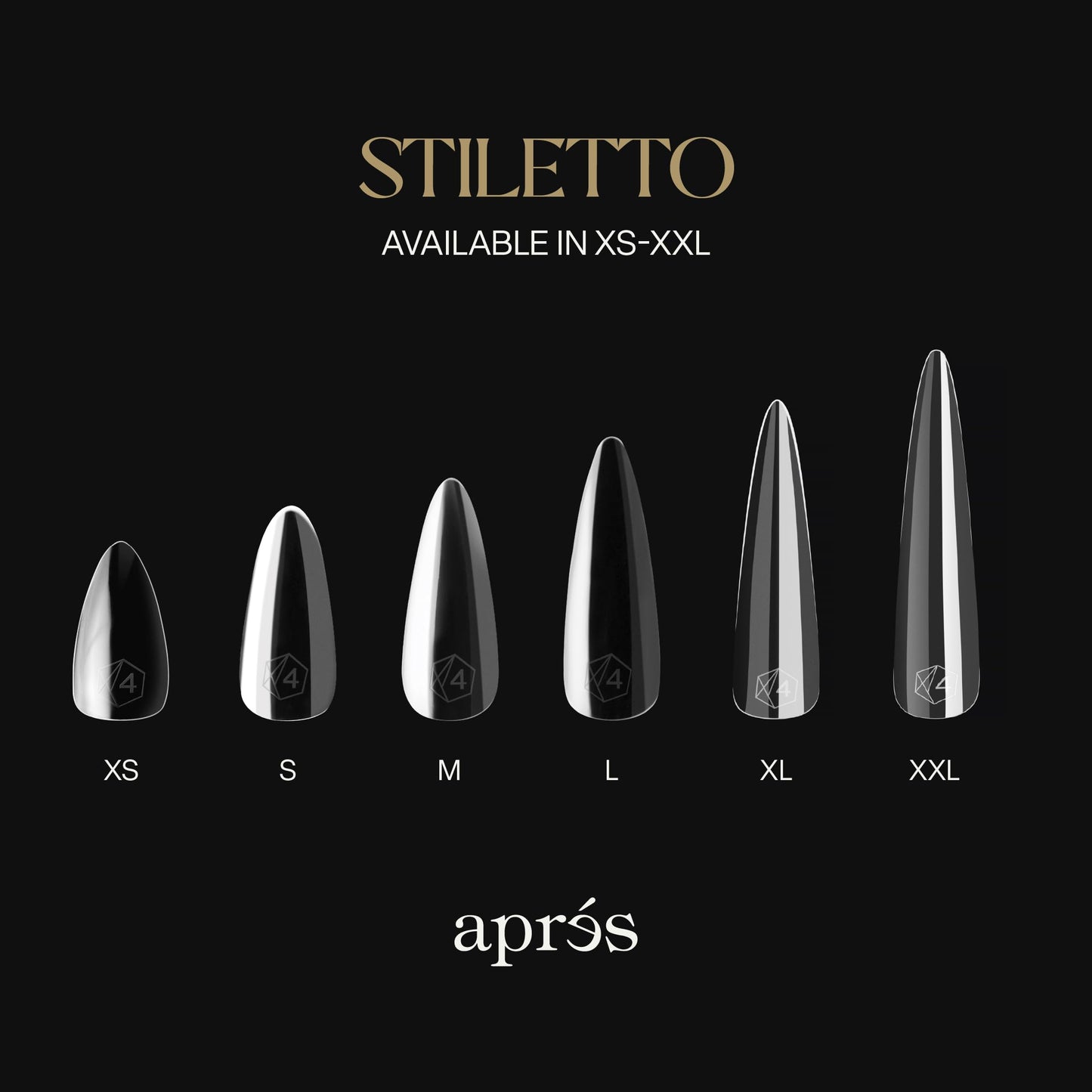 Apres Gel-X® Stiletto Box of Nail Tips | 280 Gel-X Tips, Soft Gel Tips, 14 Sizes 00-9 | Half-sizes Included (Natural Stiletto Short, 280 Count) Beauty & Personal Care APRÉS