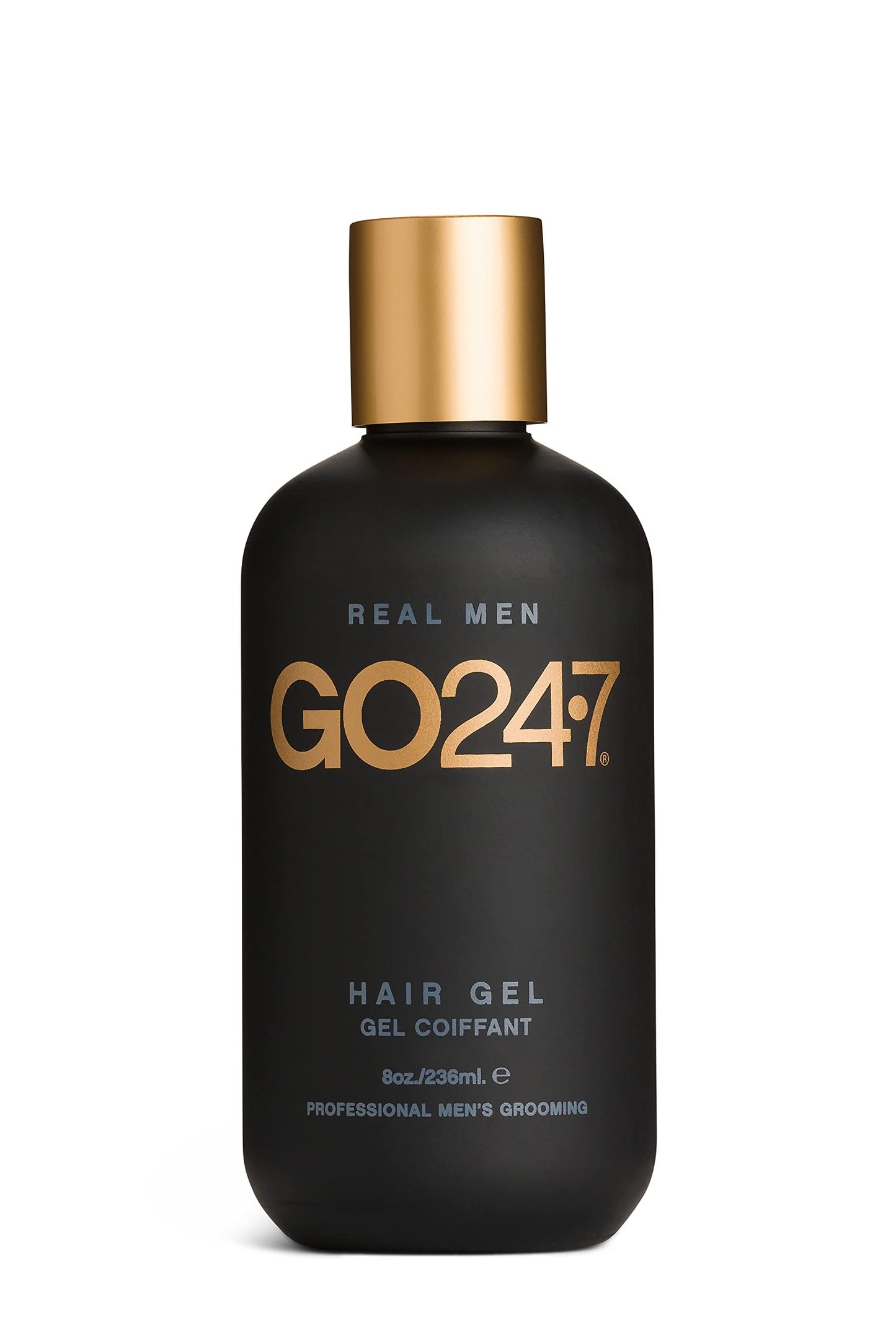 GO247 Hair Gel - Medium Hold Styling Gel for Men - Creates Definition with Flexible, Brushable Control - Flake-Free Formula with Light Ginseng Scent