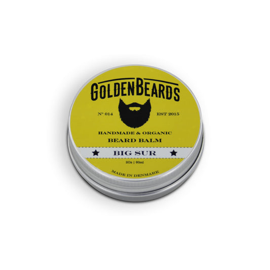 Golden Beards Organic Beard Balm Big Sur - Shea, Cocoa & Argan Butter Blend with Lime & Patchouli Scent - 60ml Vegan Beard Softener & Styling Balm Beauty and Personal Care Golden Beards Kobenhavn BALM GROOMING OIL