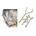 Set of 3 Vintage Tree Branch Hair Clip Barrette Women Lady Hair Pin Head Dress DIY Hair Accessories (Gold)