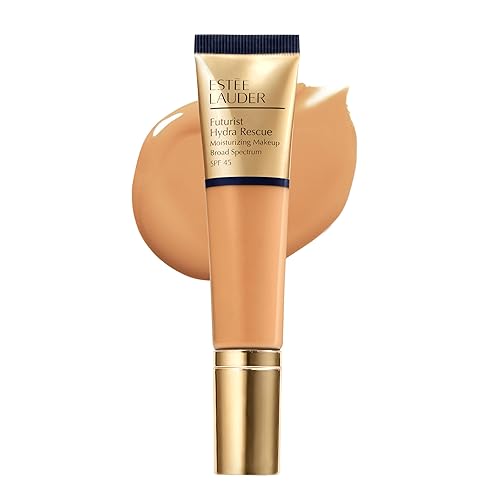 Estée Lauder Futurist Hydra Rescue Moisturizing Foundation Makeup SPF 45 for a 12-Hour Glow, 1.2 Fl Oz., 4W1 Honey Bronze