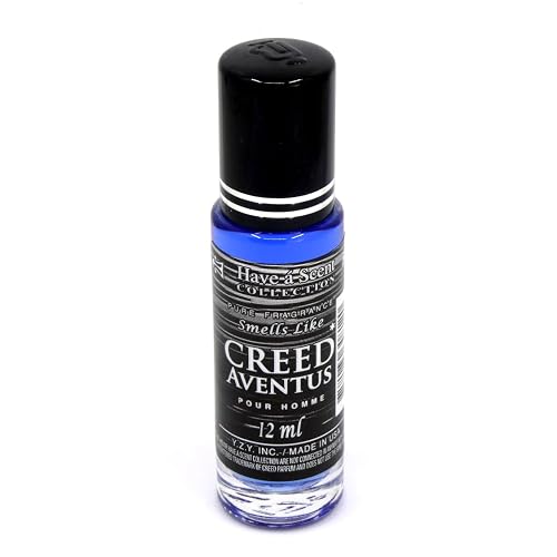 Impression Cologne Scents Roll-On 12ml Eau de Parfum for Men - Luxury Fragrance, Travel Size/Carry on, Long Lasting Scent (Creed Aventus)