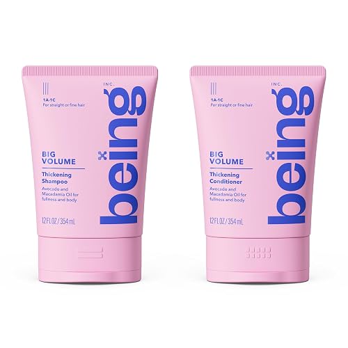 being BIG VOLUME Thickening Shampoo and Conditioner Set 354mL with Avocado and Macadamia Oil