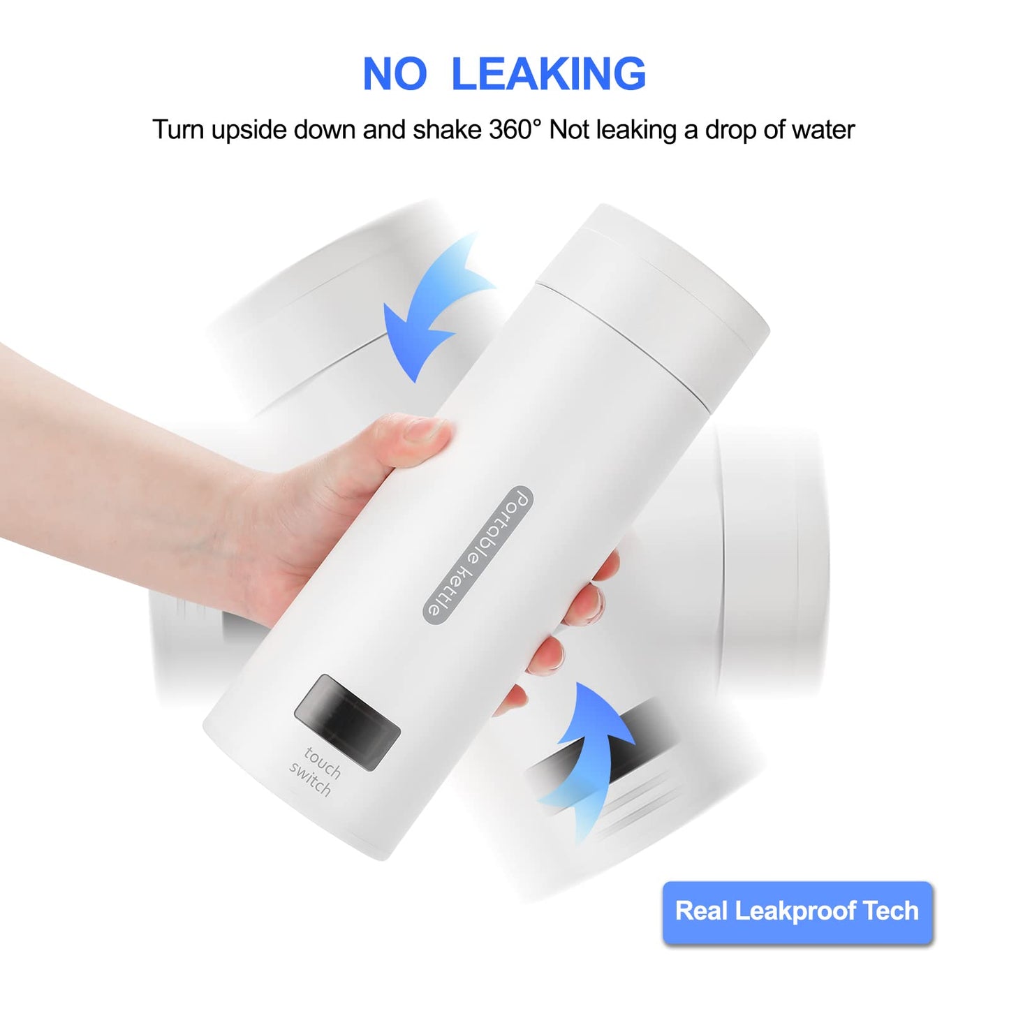 Small Travel Electric Kettle, 380ml Portable Electric Tea Kettle with 4 Temperature Control, Mini Portable Hot Water Boiler 304 Stainless Materials…