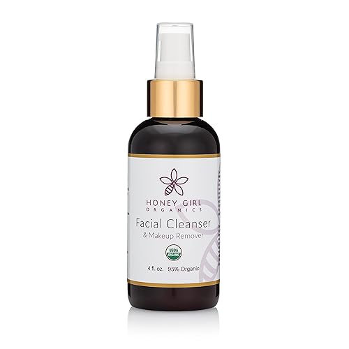 Honey Girl Organics Facial Cleanser, USDA Organic Cleanser & Makeup Remover w/Beeswax, EVOO & Lemon Oil. Remove Dirt, Balance Skin, Ease Inflammation.
