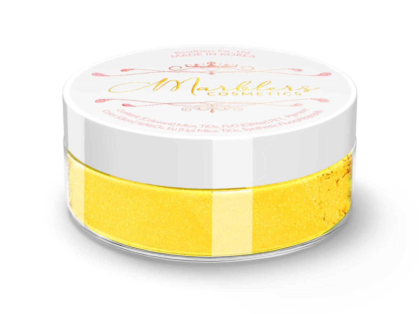 MARBLERS Fine Natural Mica Powder [Lucid Yellow] 0.11oz (3g) | Highly Pigmented | Non-Toxic, Vegan, Cruelty-Free | Eyeshadow, Body Butter, Nail