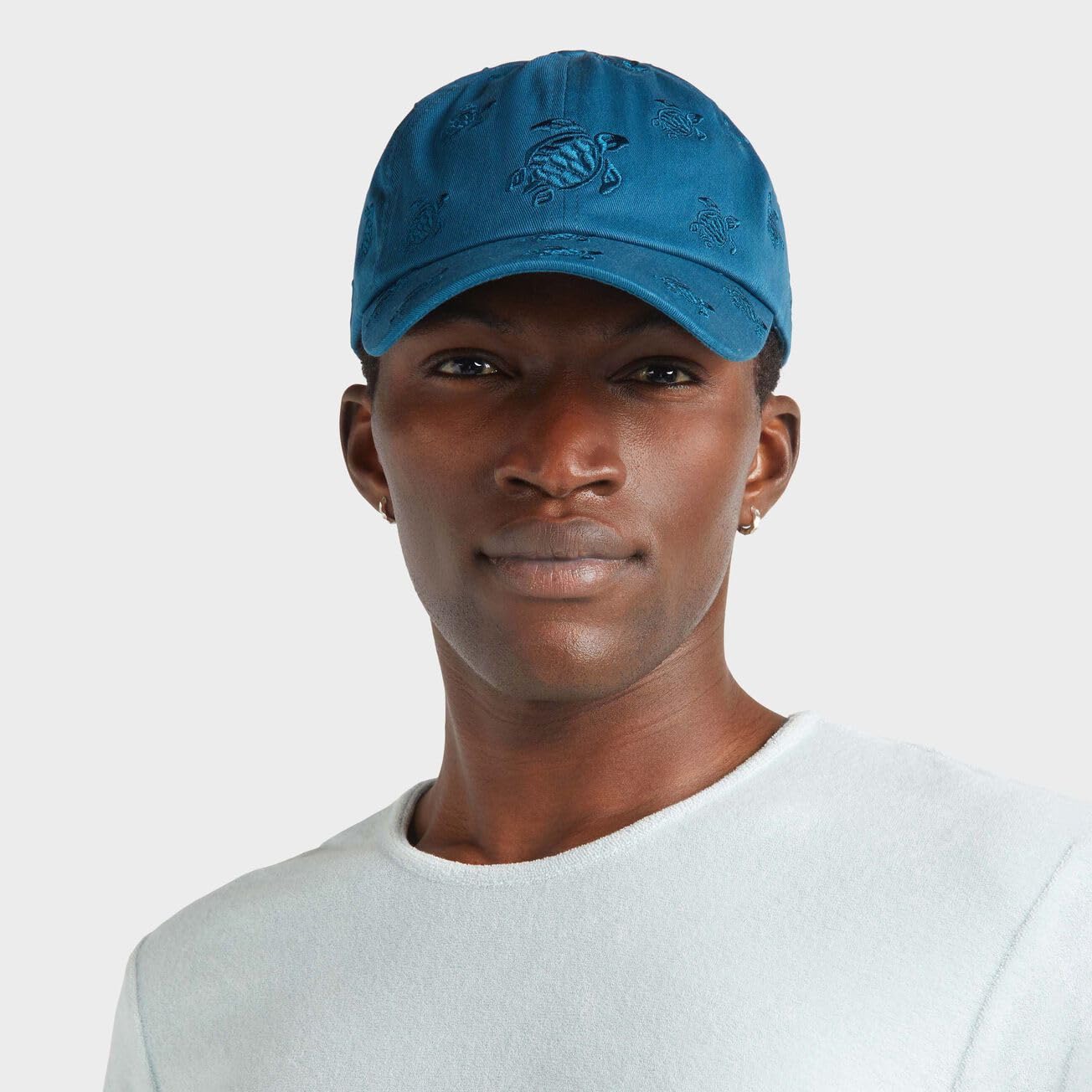 Embroidered Cap Turtles All Over, One Size, Navy