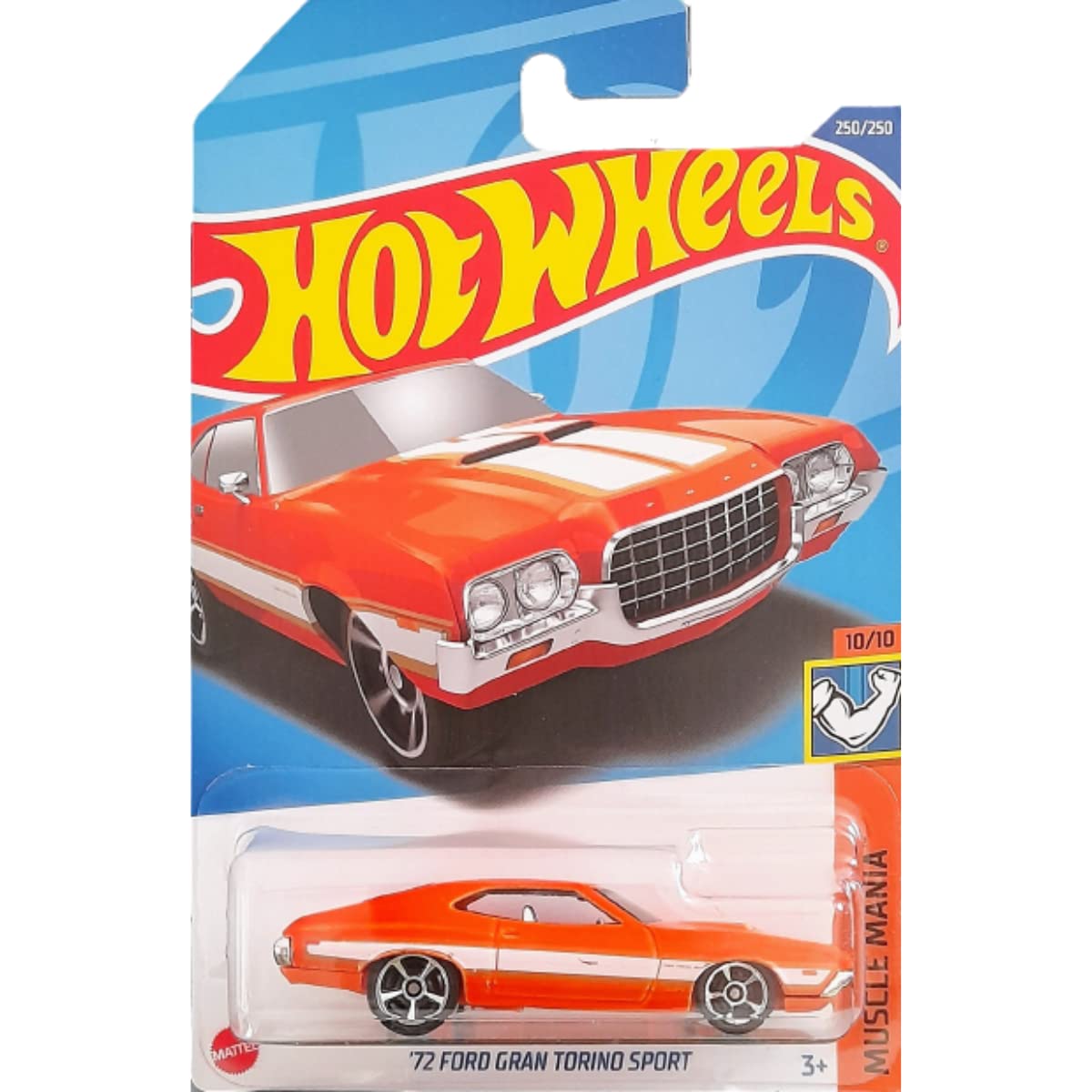 Hot Wheels '72 Ford Gran Torino Sport, Muscle Mania 10/10