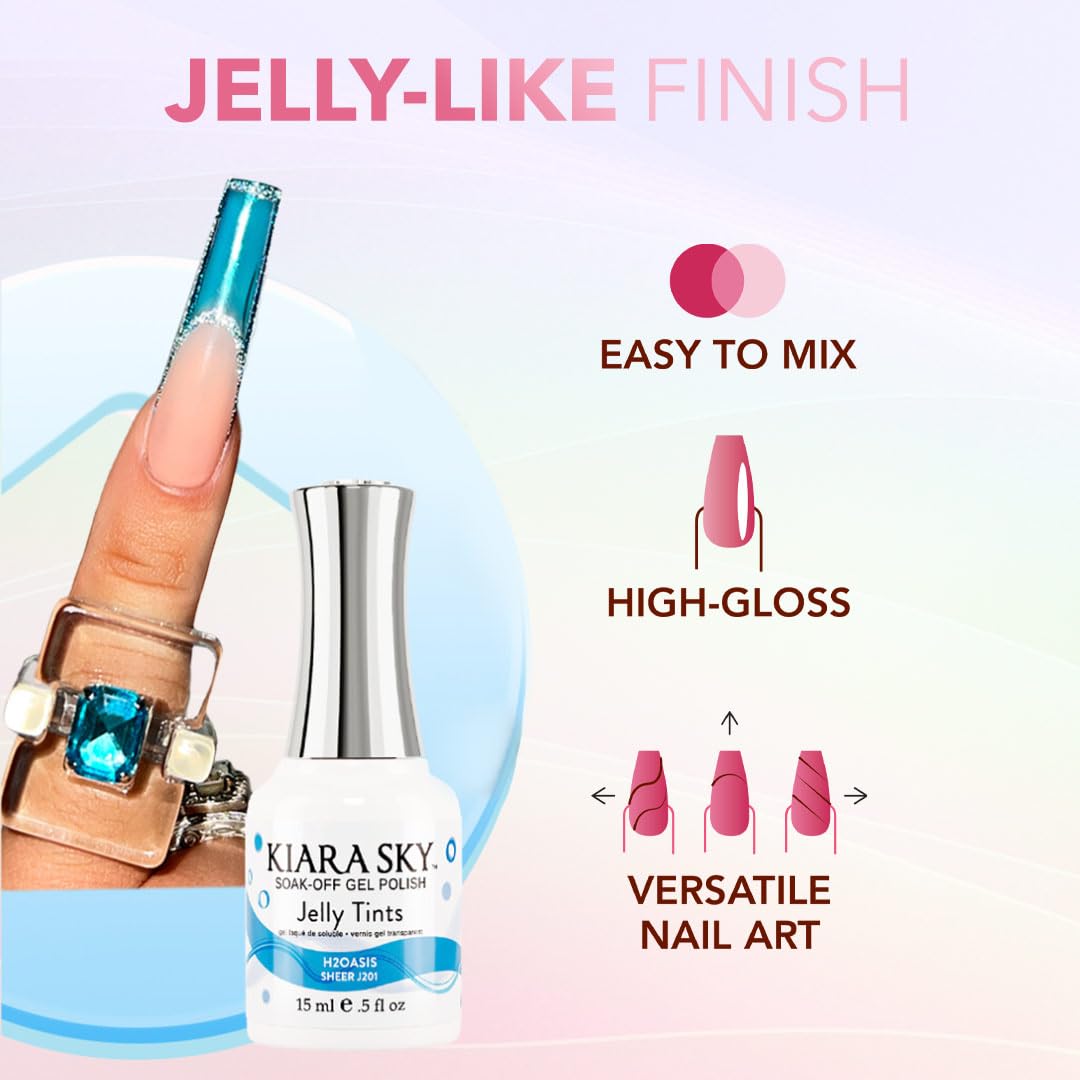 KIARA SKY Jelly Tints Soak Off Gel Polish 15ml, See Right Thru You Beauty & Personal Care KIARA SKY