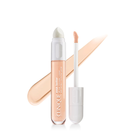 Clinique Even Better All-Over Full Coverage Concealer + Eraser Makeup For Dark Undereye Circles | With Hyaluronic Acid + Caffeine | Hydrating